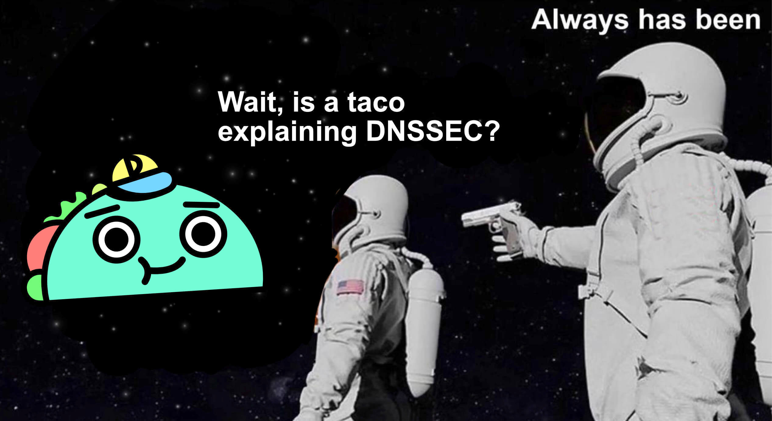 Wait, is a taco explaining DNSSEC? Always has been